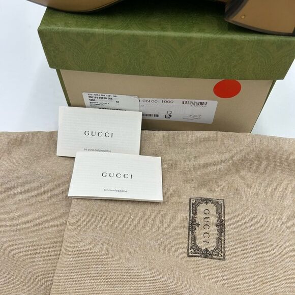 Men’s Gucci interlocking G leather loafers size 12 fits 12.5 US made in Italy - Picture 8 of 10